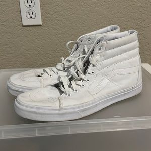 ALL WHITE HI-TOP VANS!